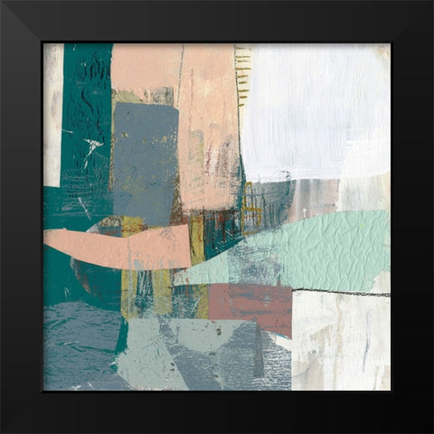 Pastel Collage I Black Modern Wood Framed Art Print by Goldberger, Jennifer
