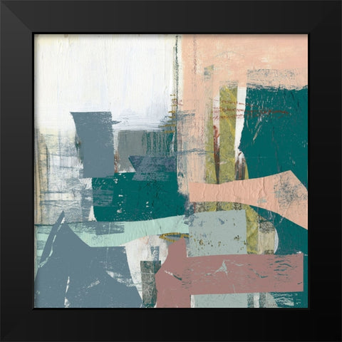 Pastel Collage II Black Modern Wood Framed Art Print by Goldberger, Jennifer