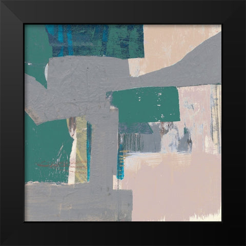 Pastel Collage III Black Modern Wood Framed Art Print by Goldberger, Jennifer