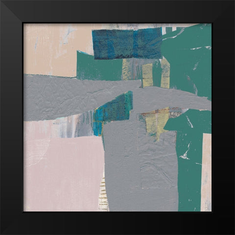 Pastel Collage IV Black Modern Wood Framed Art Print by Goldberger, Jennifer