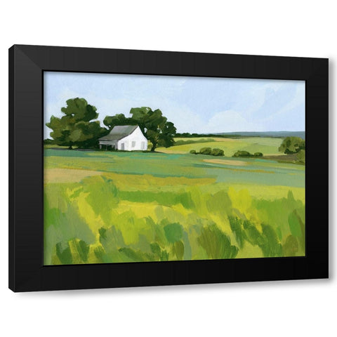 Meadow Lane I Black Modern Wood Framed Art Print with Double Matting by Barnes, Victoria