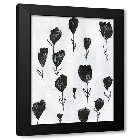 Pressed Poppurri II Black Modern Wood Framed Art Print by Lam, Vanna