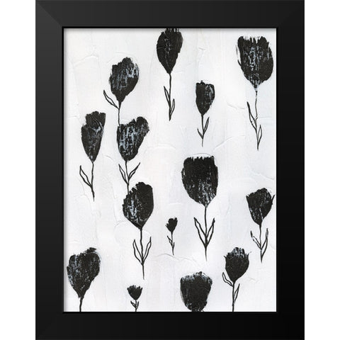 Pressed Poppurri II Black Modern Wood Framed Art Print by Lam, Vanna