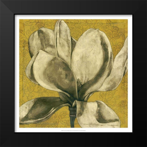 Ecru Magnolia I Black Modern Wood Framed Art Print by Goldberger, Jennifer