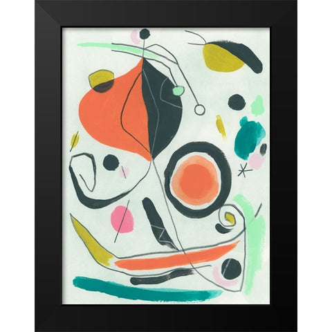 Aquatic Constant V Black Modern Wood Framed Art Print by Vess, June Erica