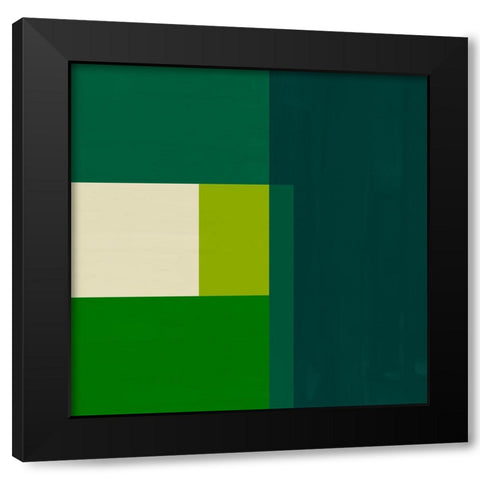 Emerald Centerpoint II Black Modern Wood Framed Art Print with Double Matting by Vess, June Erica
