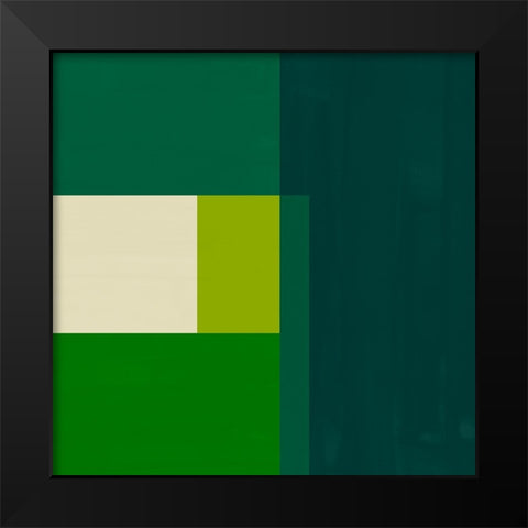 Emerald Centerpoint II Black Modern Wood Framed Art Print by Vess, June Erica