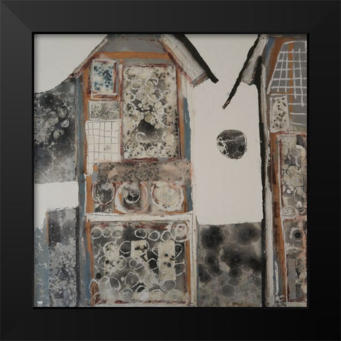 Bee Houses I Black Modern Wood Framed Art Print by Ferrell, Erin McGee