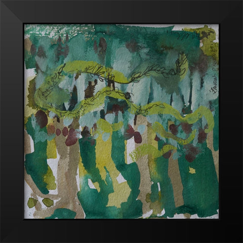 The Graduation II Black Modern Wood Framed Art Print by Ferrell, Erin McGee