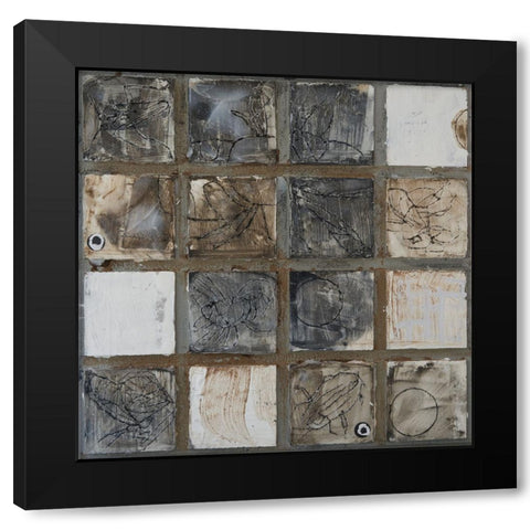 Unique Tiling I Black Modern Wood Framed Art Print by Ferrell, Erin McGee