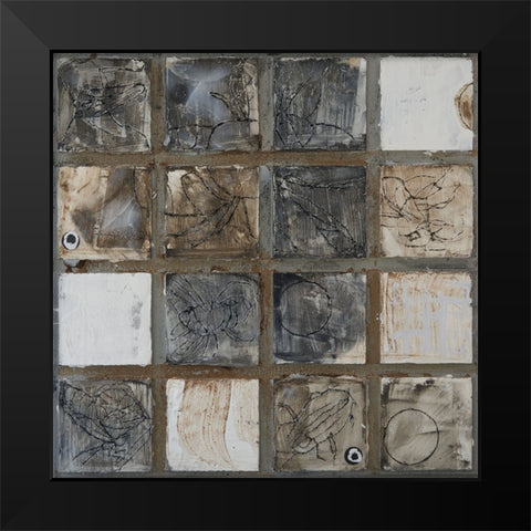 Unique Tiling I Black Modern Wood Framed Art Print by Ferrell, Erin McGee