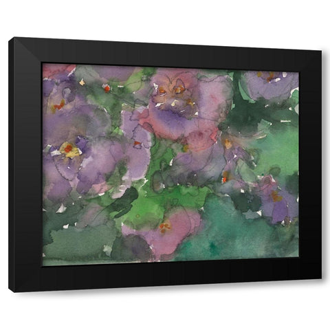 The Language of Violets I Black Modern Wood Framed Art Print with Double Matting by Dixon, Samuel