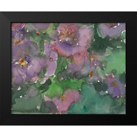 The Language of Violets I Black Modern Wood Framed Art Print by Dixon, Samuel