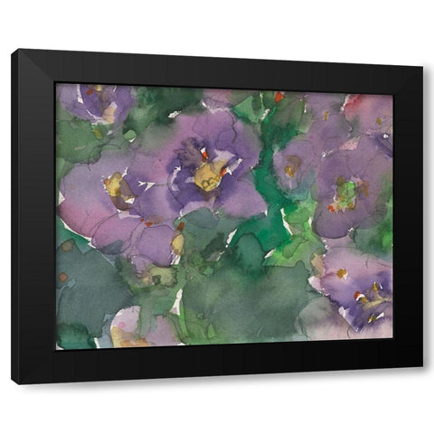 The Language of Violets II Black Modern Wood Framed Art Print with Double Matting by Dixon, Samuel