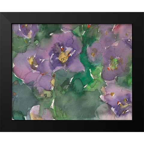 The Language of Violets II Black Modern Wood Framed Art Print by Dixon, Samuel