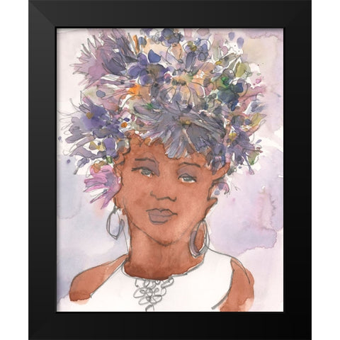 A Sister Moment I Black Modern Wood Framed Art Print by Dixon, Samuel