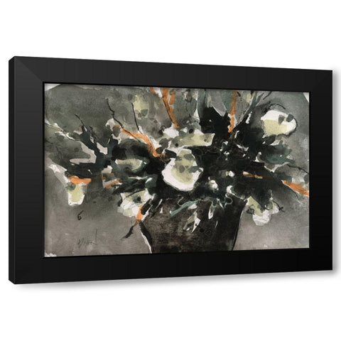 Dark Flower Aesthetic  I Black Modern Wood Framed Art Print by Dixon, Samuel