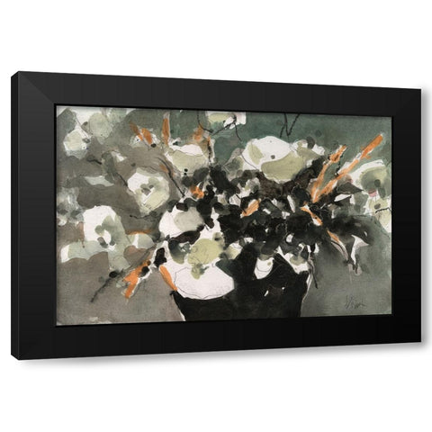 Dark Flower Aesthetic  II Black Modern Wood Framed Art Print by Dixon, Samuel