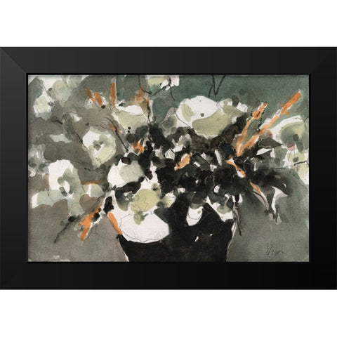 Dark Flower Aesthetic  II Black Modern Wood Framed Art Print by Dixon, Samuel