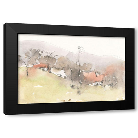 Along the Open Terrain  II Black Modern Wood Framed Art Print by Dixon, Samuel