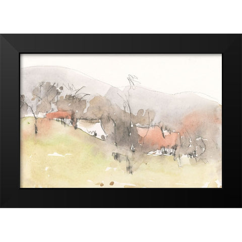 Along the Open Terrain  II Black Modern Wood Framed Art Print by Dixon, Samuel