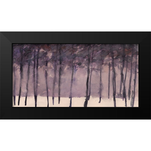 Misty Tree Line I Black Modern Wood Framed Art Print by Dixon, Samuel