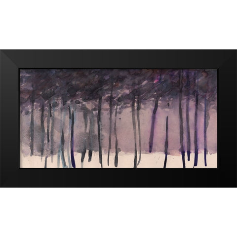 Misty Tree Line II Black Modern Wood Framed Art Print by Dixon, Samuel