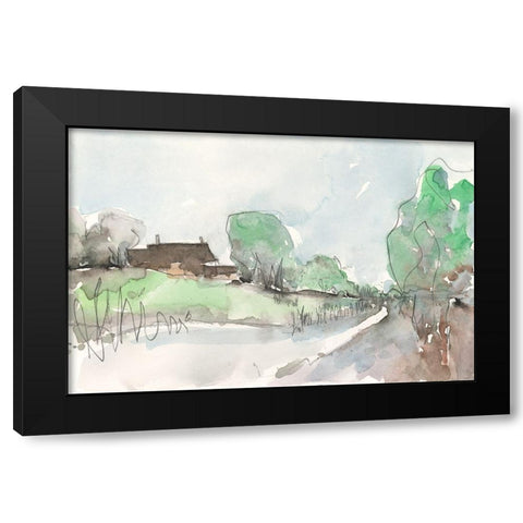 The Landscape Background I Black Modern Wood Framed Art Print with Double Matting by Dixon, Samuel