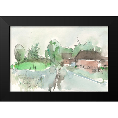 The Landscape Background II Black Modern Wood Framed Art Print by Dixon, Samuel