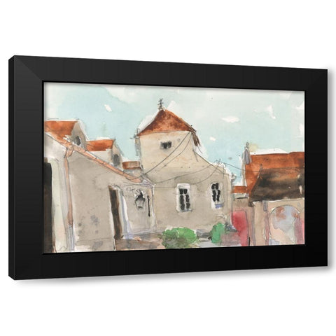 14 Route De Beaune Black Modern Wood Framed Art Print with Double Matting by Dixon, Samuel