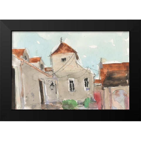 14 Route De Beaune Black Modern Wood Framed Art Print by Dixon, Samuel