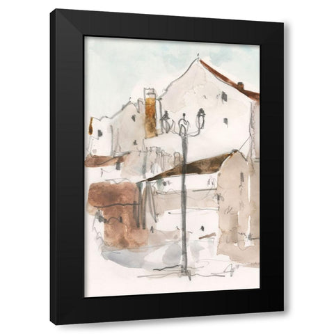 Another Frigiliana Sketch I Black Modern Wood Framed Art Print with Double Matting by Dixon, Samuel