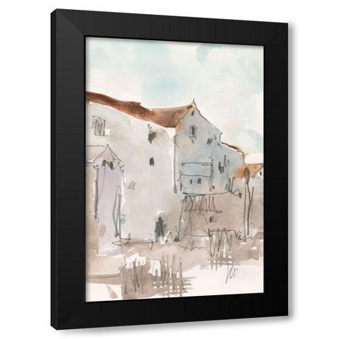 Another Frigiliana Sketch II Black Modern Wood Framed Art Print with Double Matting by Dixon, Samuel