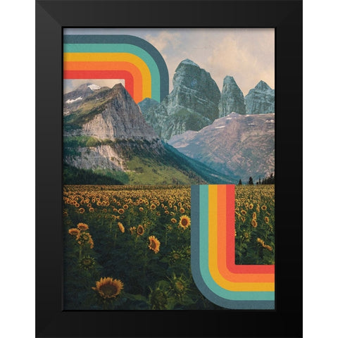 Retro Dreamscape I Black Modern Wood Framed Art Print by Barnes, Victoria