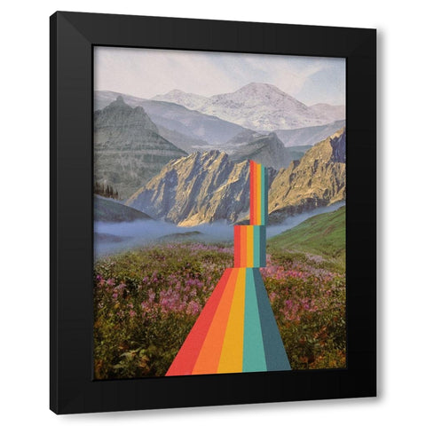 Retro Dreamscape IV Black Modern Wood Framed Art Print with Double Matting by Barnes, Victoria