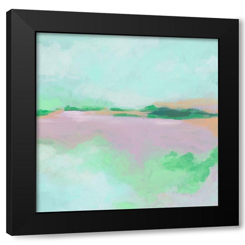 Lavender Sea II Black Modern Wood Framed Art Print by Vess, June Erica