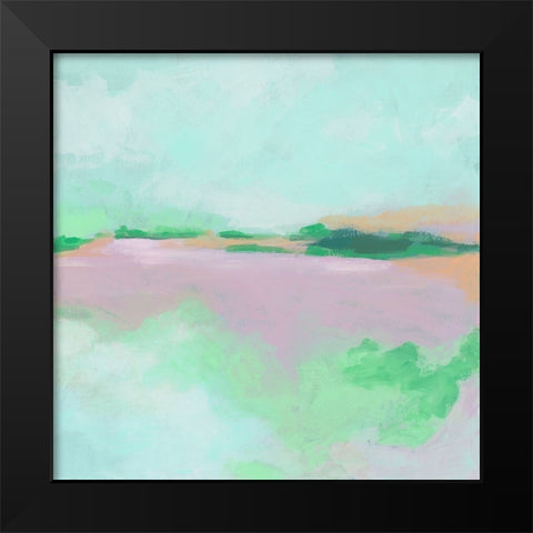 Lavender Sea II Black Modern Wood Framed Art Print by Vess, June Erica