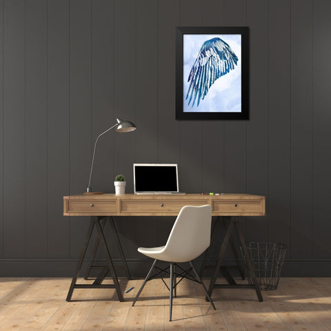 Wings in the Clouds I Black Modern Wood Framed Art Print by Vision Studio