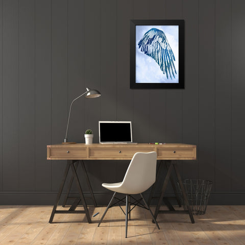 Wings in the Clouds II Black Modern Wood Framed Art Print by Vision Studio
