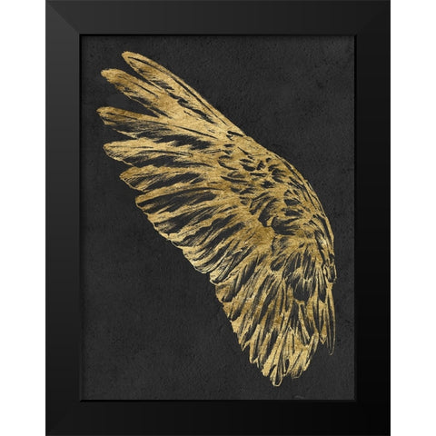 Gilded Wing I Black Modern Wood Framed Art Print by Vision Studio