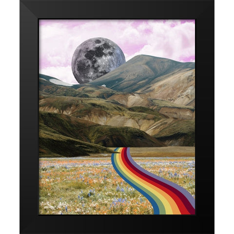 Rainbow Field II Black Modern Wood Framed Art Print by Wang, Melissa