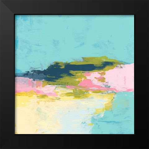 Sand And Surf Sketch II Black Modern Wood Framed Art Print by Vess, June Erica