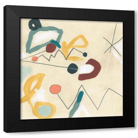 Ahora Mismo II Black Modern Wood Framed Art Print by Vess, June Erica