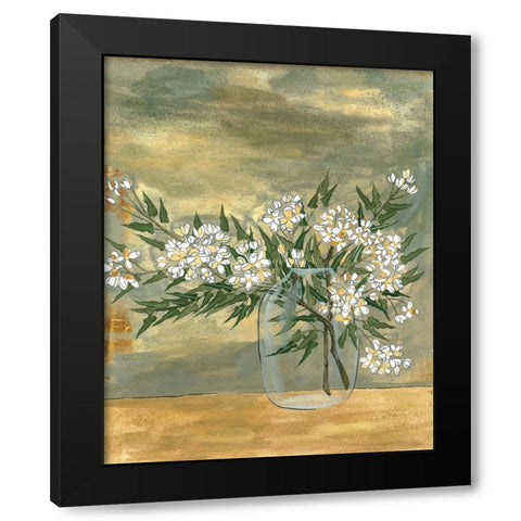 Floral Arrangement I Black Modern Wood Framed Art Print with Double Matting by Wang, Melissa