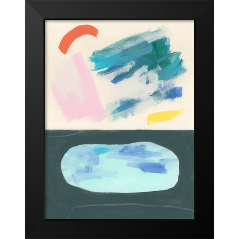 Meridian III Black Modern Wood Framed Art Print by Vess, June Erica