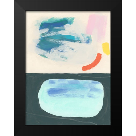 Meridian IV Black Modern Wood Framed Art Print by Vess, June Erica