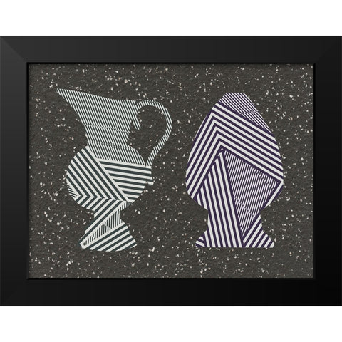 Sculptural Vase I Black Modern Wood Framed Art Print by Wang, Melissa