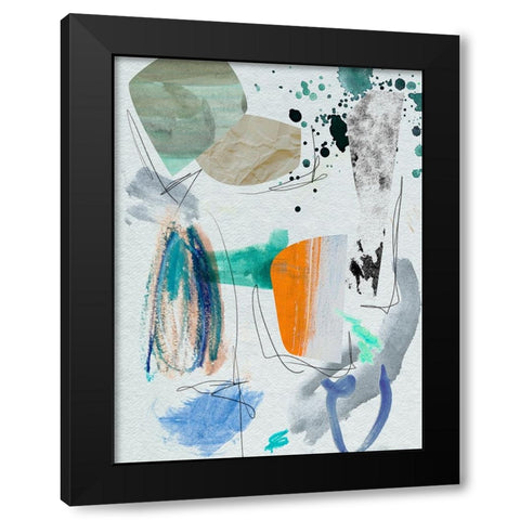 Ocean Surface I Black Modern Wood Framed Art Print with Double Matting by Wang, Melissa