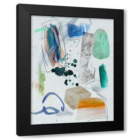 Ocean Surface III Black Modern Wood Framed Art Print with Double Matting by Wang, Melissa