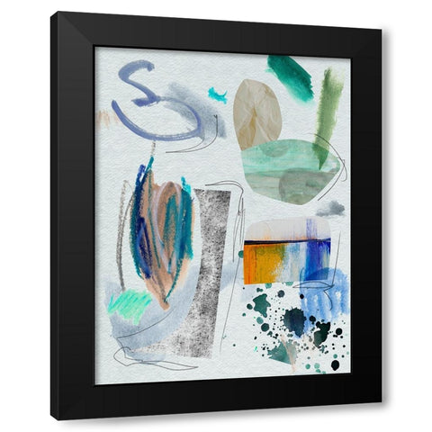 Ocean Surface IV Black Modern Wood Framed Art Print with Double Matting by Wang, Melissa